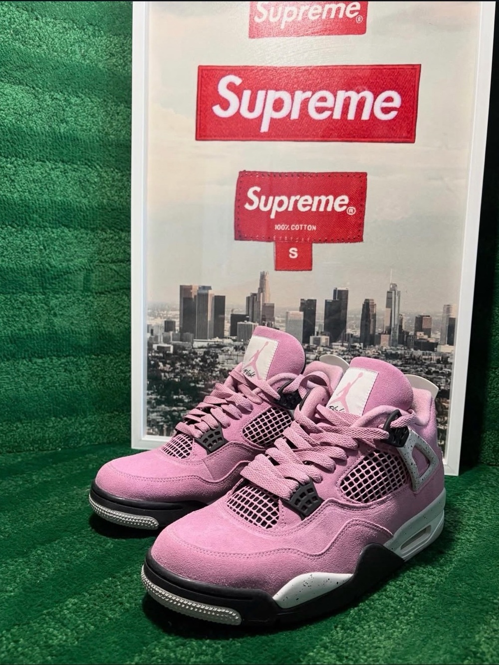 Jordan Women's Pink Suede High-Top Sneakers